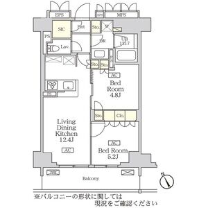 2LDK 間取り図