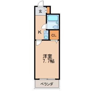 1K 間取り図