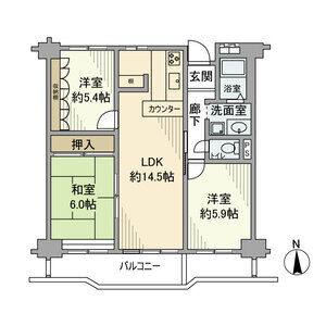 3LDK 間取り図