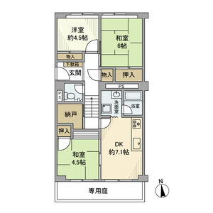 3DK 間取り図