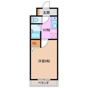 1K 間取り図