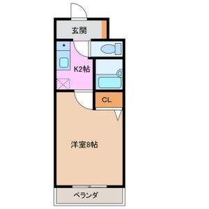 1K 間取り図