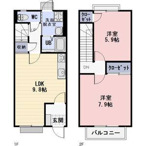 2LDK 間取り図