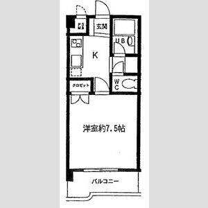 1K 間取り図