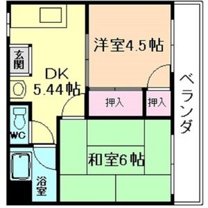 2DK 間取り図