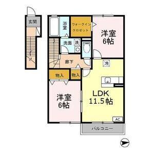 2LDK 間取り図