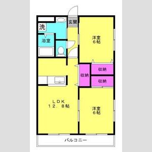 2LDK 間取り図