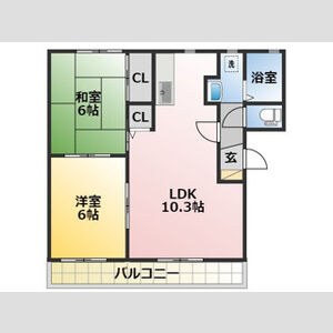 2LDK 間取り図