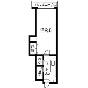 1K 間取り図
