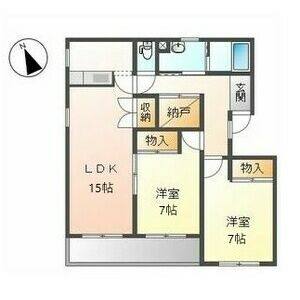 2LDK 間取り図