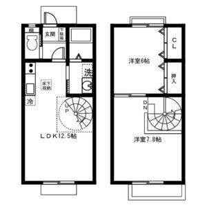 2LDK 間取り図