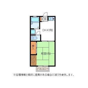 1DK 間取り図