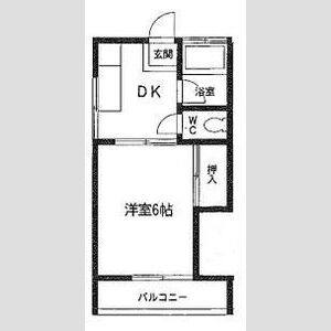 1K 間取り図