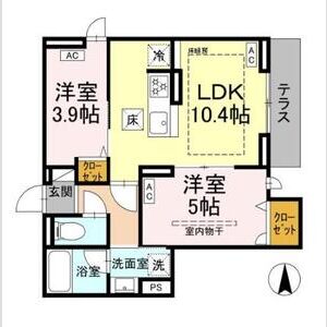 2LDK 間取り図