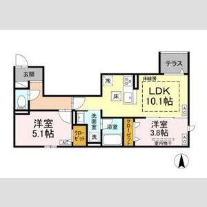 2LDK 間取り図
