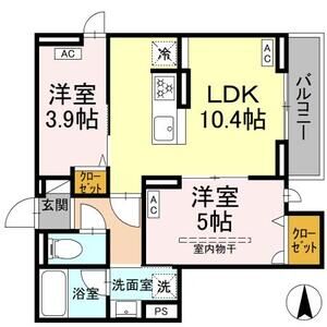 2LDK 間取り図