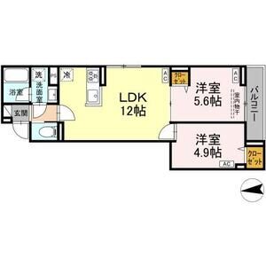 2LDK 間取り図
