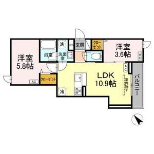 2LDK 間取り図