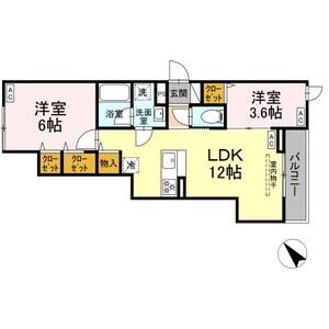 2LDK 間取り図