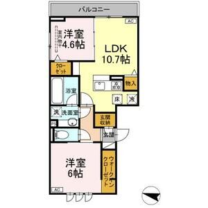 2LDK 間取り図