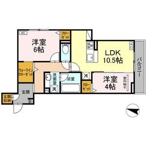 2LDK 間取り図
