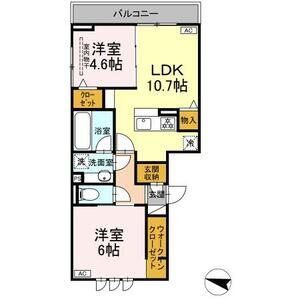 2LDK 間取り図
