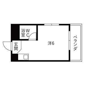 ワンルーム 間取り図