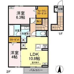 2LDK 間取り図