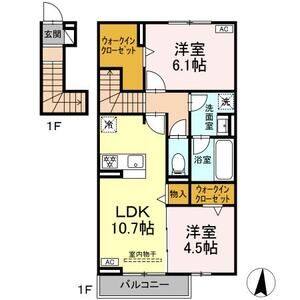 2LDK 間取り図