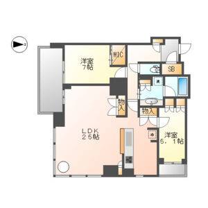 2LDK 間取り図