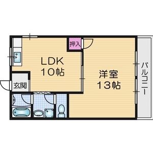 1LDK 間取り図