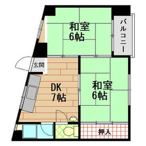 2DK 間取り図
