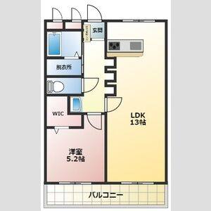 1LDK 間取り図