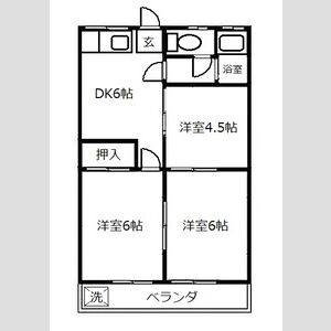 3DK 間取り図