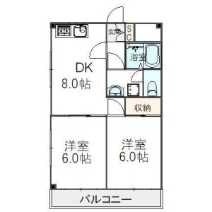 2DK 間取り図