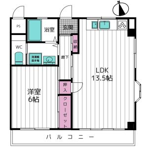 1LDK 間取り図