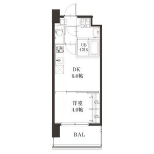1DK 間取り図