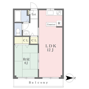 1LDK 間取り図