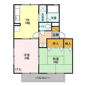 2DK 間取り図