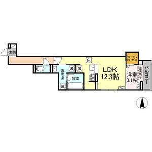 1LDK 間取り図
