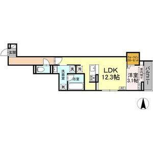 1LDK 間取り図