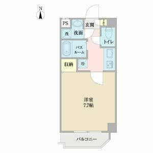1K 間取り図