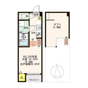 ワンルーム 間取り図