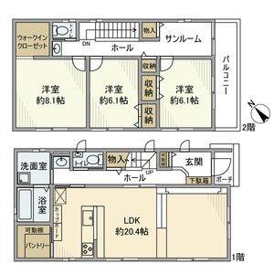 3LDK 間取り図