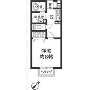 1K 間取り図