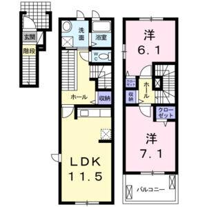 2LDK 間取り図