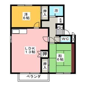 2LDK 間取り図