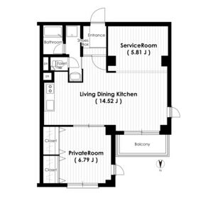 1LDK 間取り図