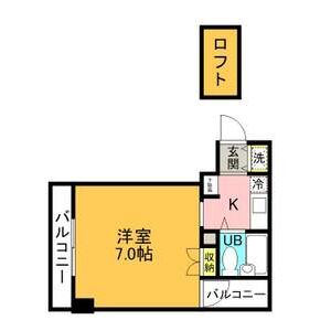 1K 間取り図
