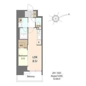 1LDK 間取り図